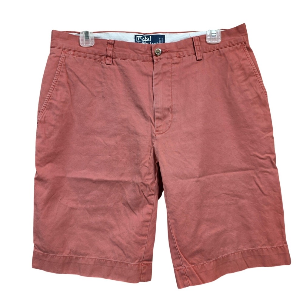 Polo By Ralph Lauren Chino Shorts Men 32 Pink Cotton 11 Inseam Preppy Summer